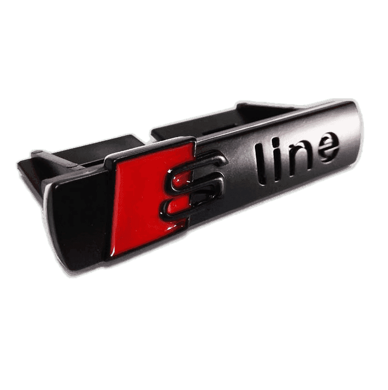 Natpis S line CRNI za prednji grill