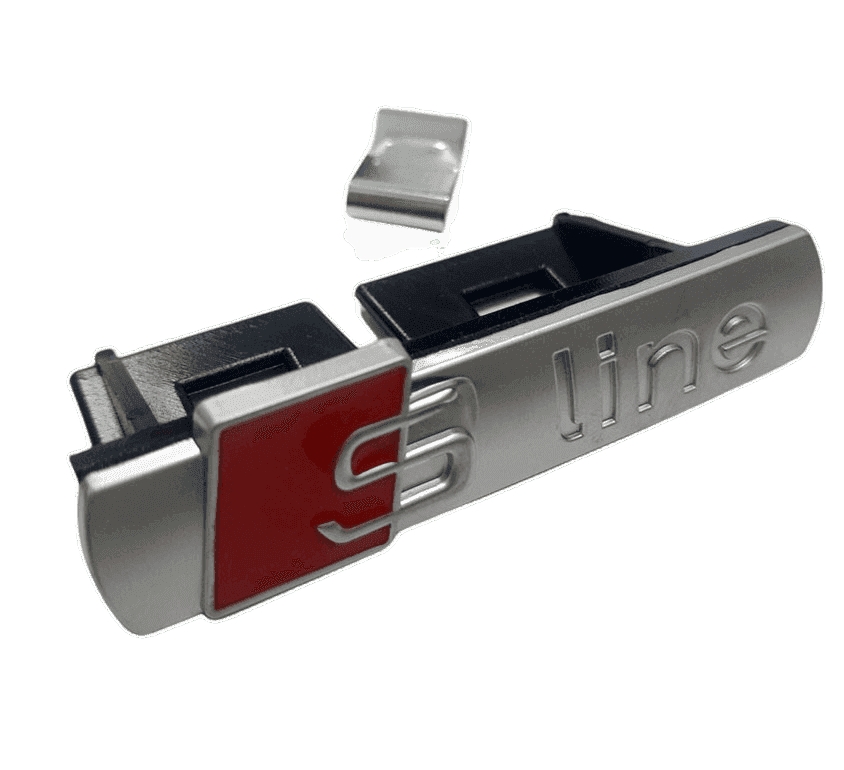 Natpis S line SILVER MAT za prednji gril žabice