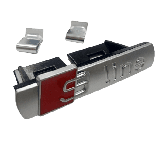 Natpis S line SILVER MAT za prednji gril žabice